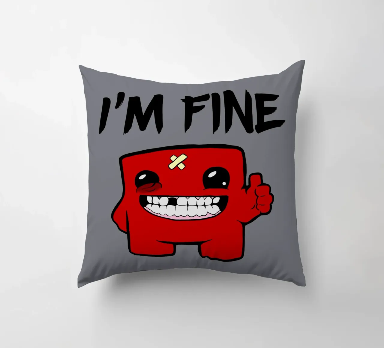 Sto bene - Super Meat Boy cuscino da Loobs