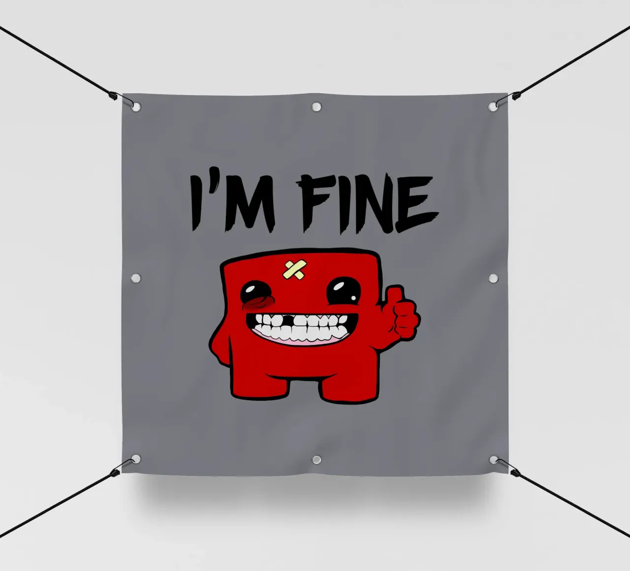 Sto bene - Super Meat Boy telo in pvc da Loobs