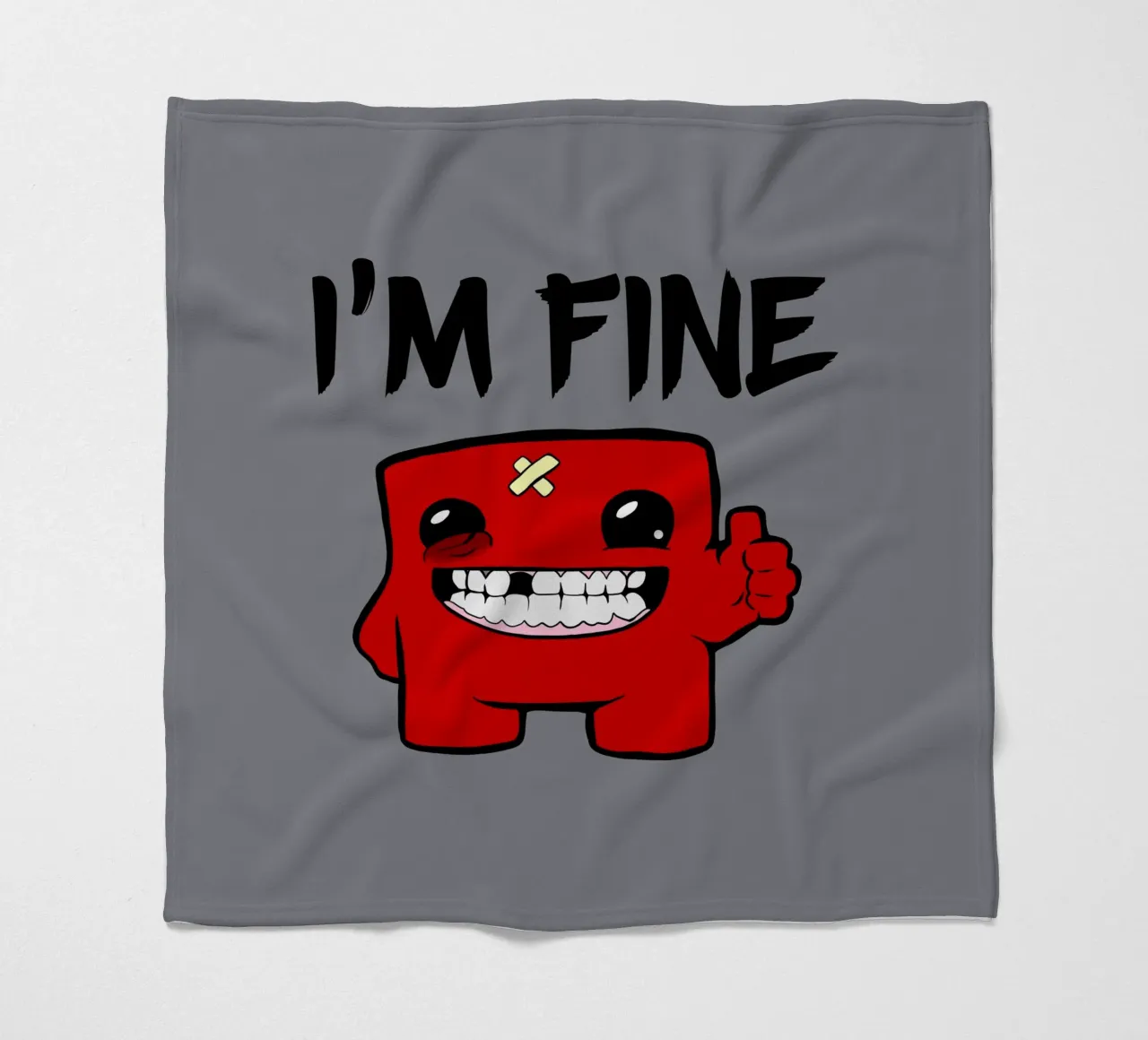 Estoy bien - Super Meat Boy manta de franela de Loobs