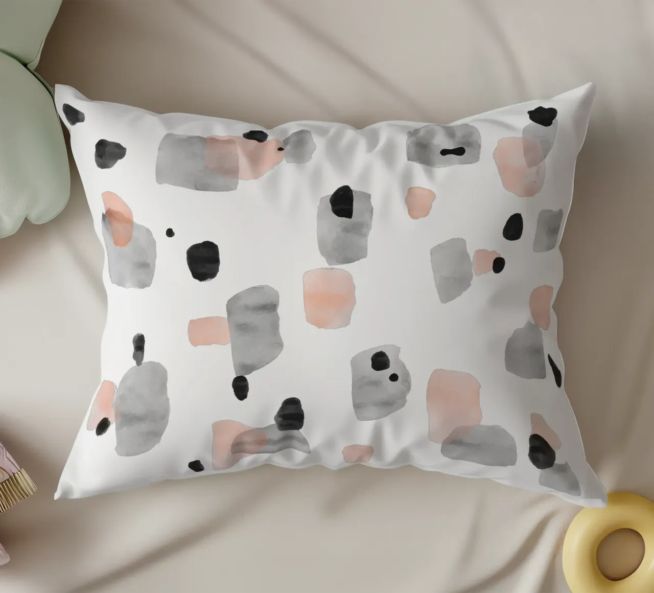 Abstract Brushstroke Pattern 01 decorative cushion by amini54