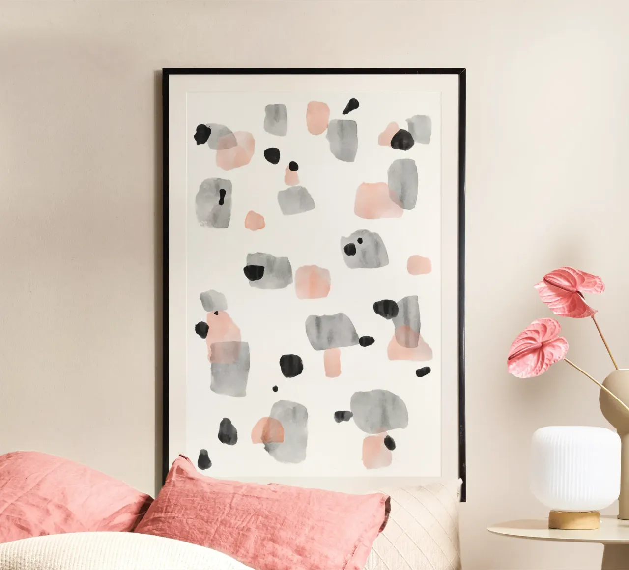 Abstract Brushstroke Pattern 01 poster by amini54