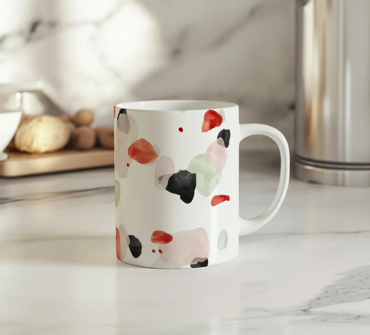 Motif abstrait de coups de pinceau 06 mug en céramique de amini54