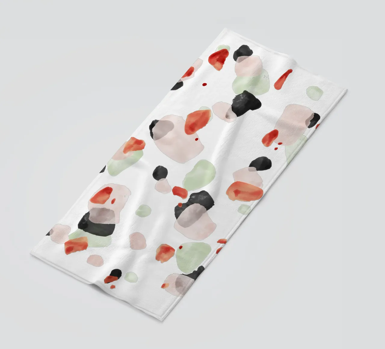 Motivo astratto a pennello 06 telo mare da amini54