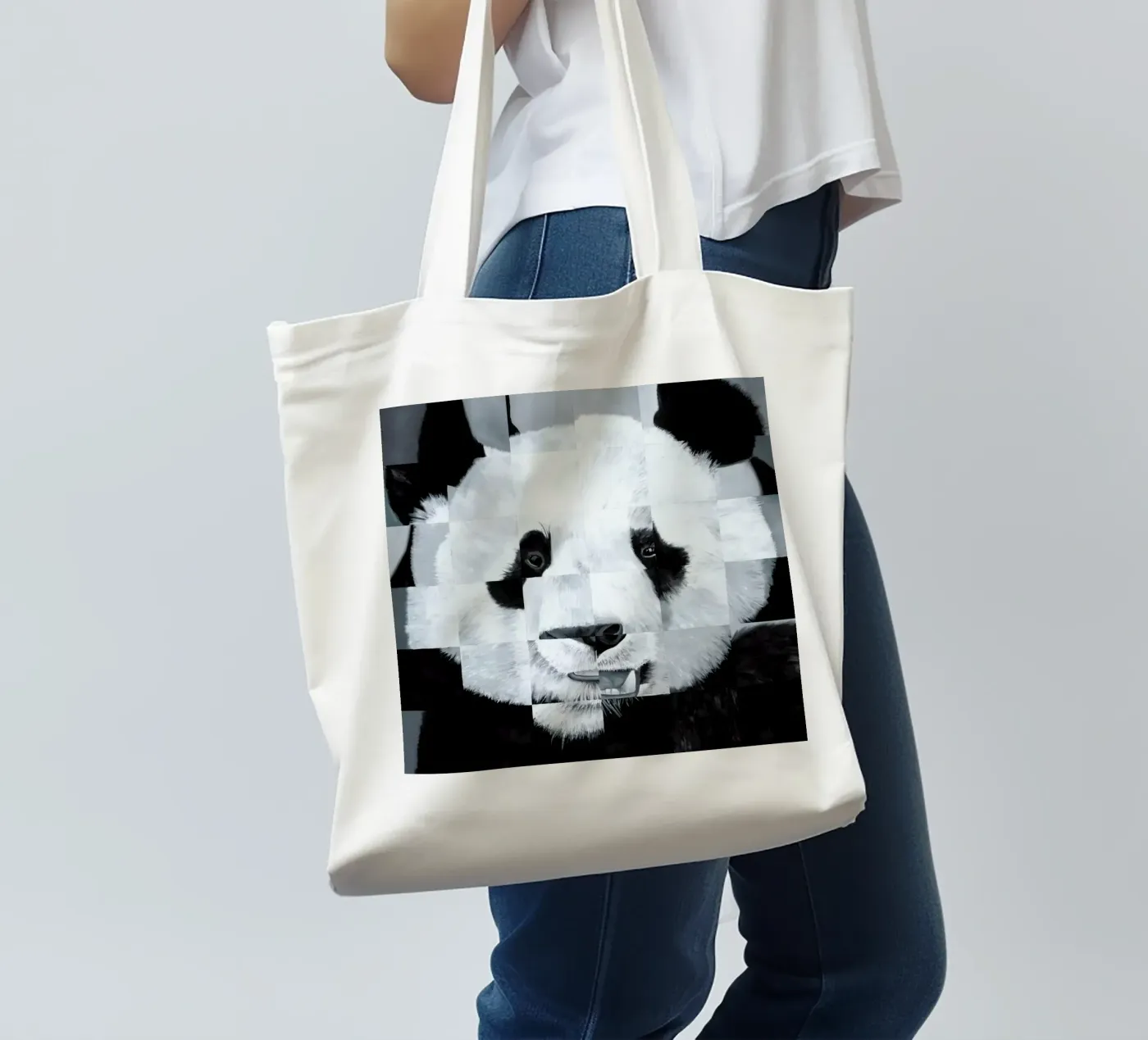 Panda tote bag by Allison Chaplin
