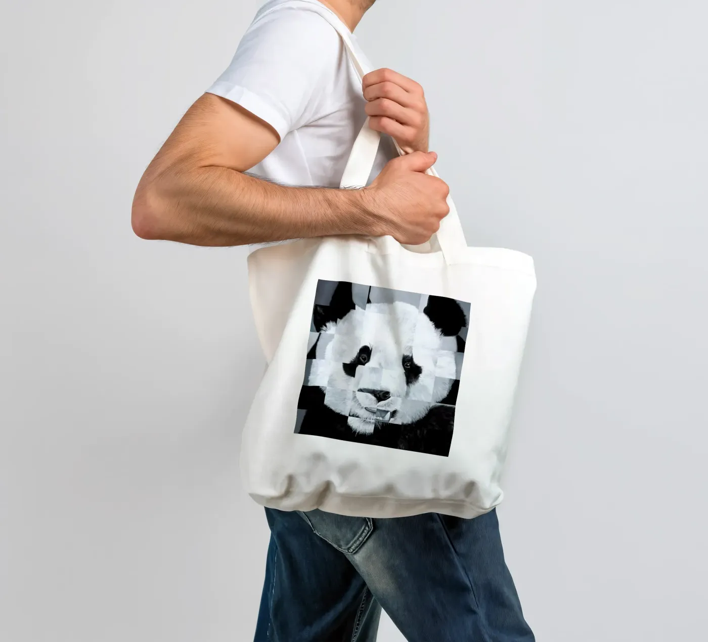 Panda tote bag by Allison Chaplin