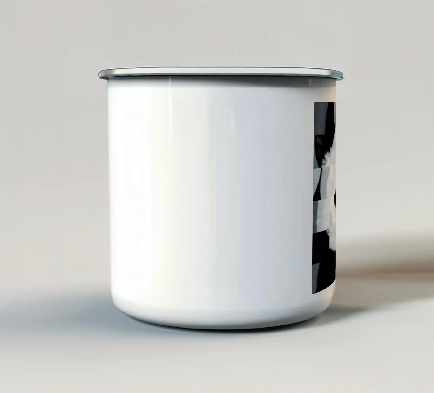 Panda enamel mug by Allison Chaplin