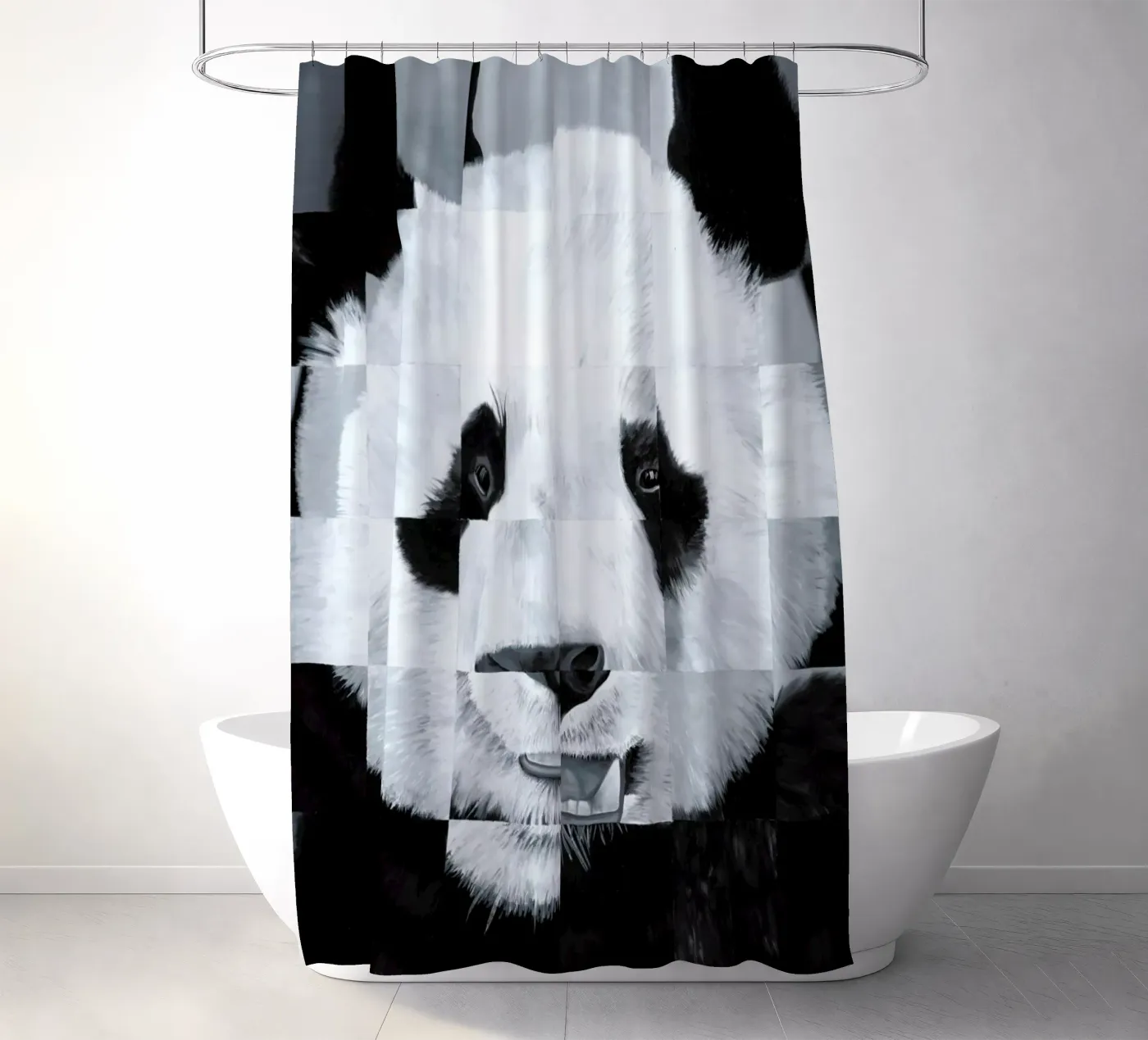 Panda Duschvorhang von Allison Chaplin