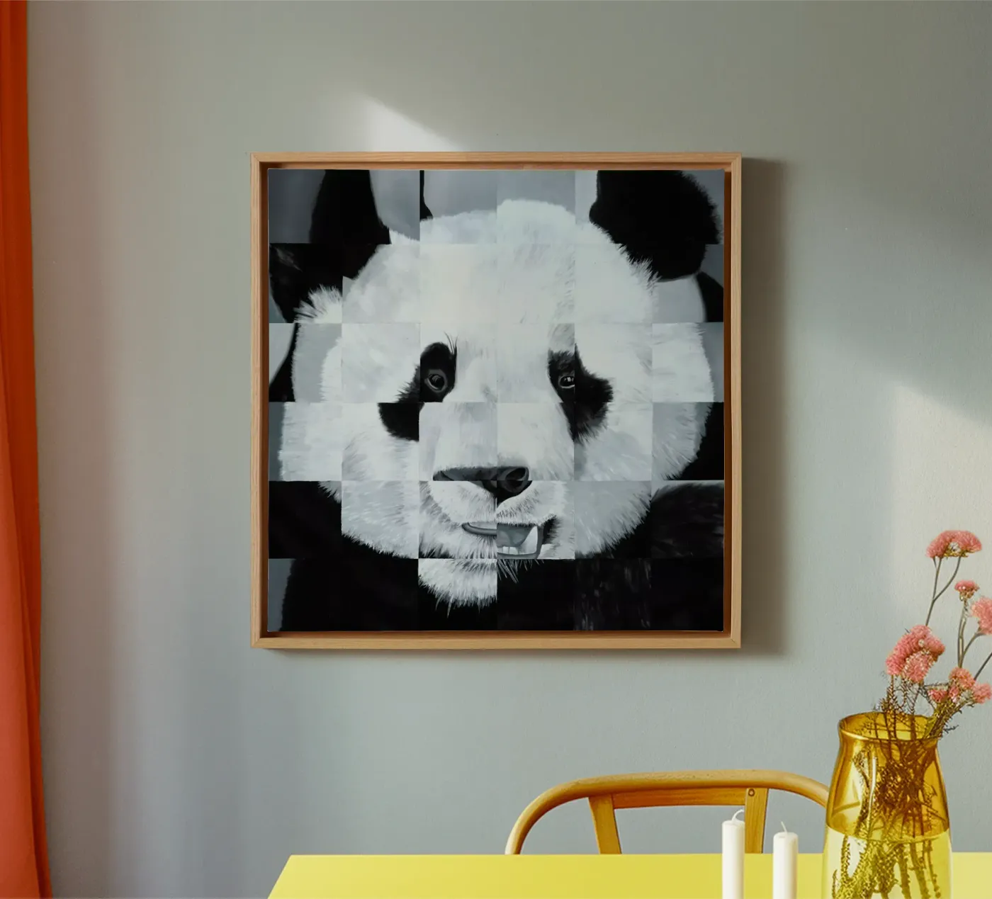 Panda canvas van Allison Chaplin