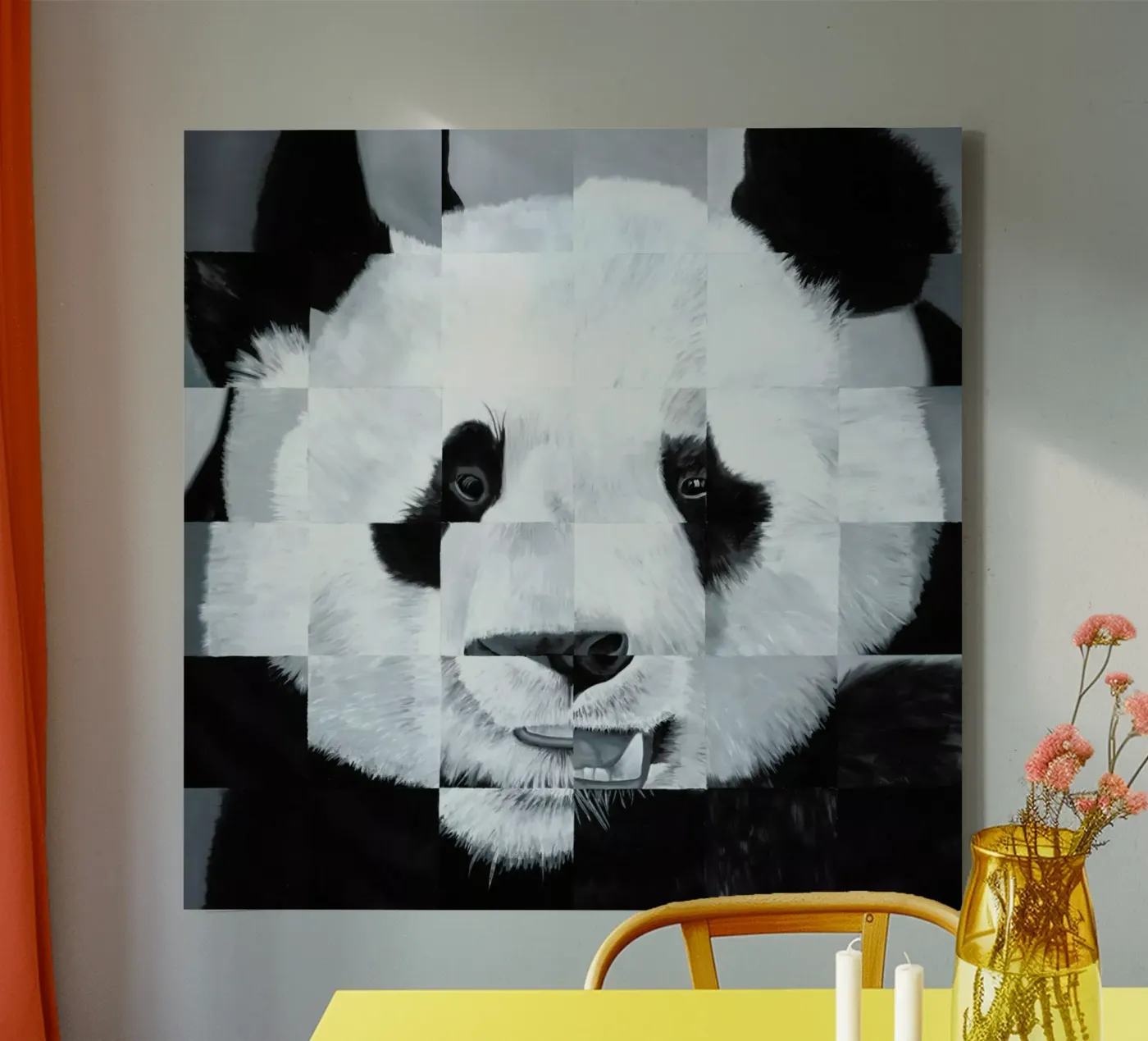 Panda canvas van Allison Chaplin