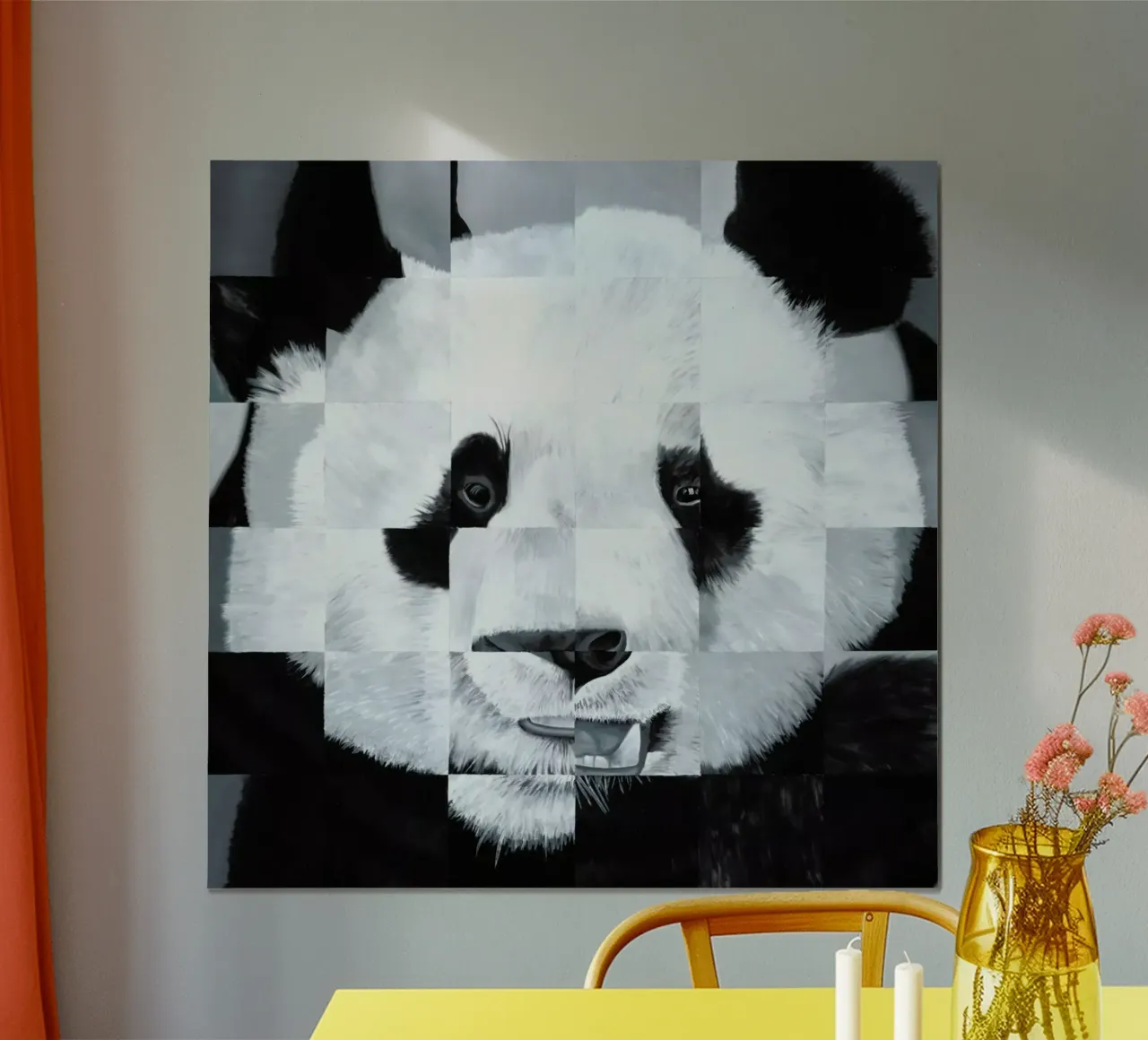Panda poster con telaio in legno da Allison Chaplin