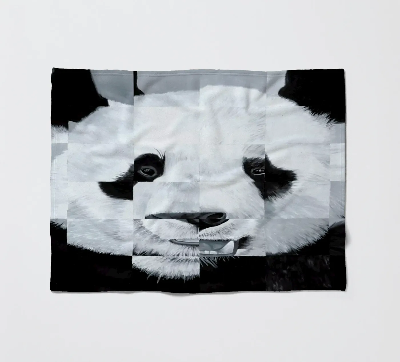 Panda fleece blanket by Allison Chaplin