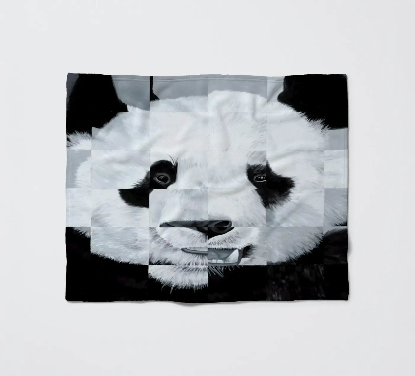 Panda fleece blanket by Allison Chaplin
