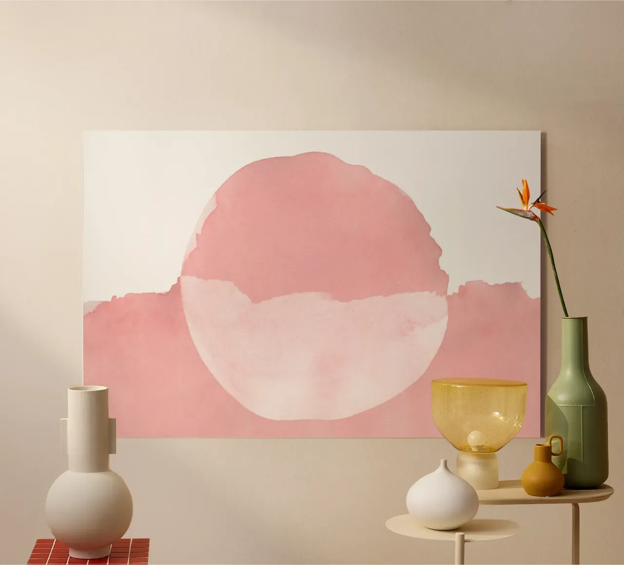 Minimal Pink Abstract 08 plexiglass da amini54