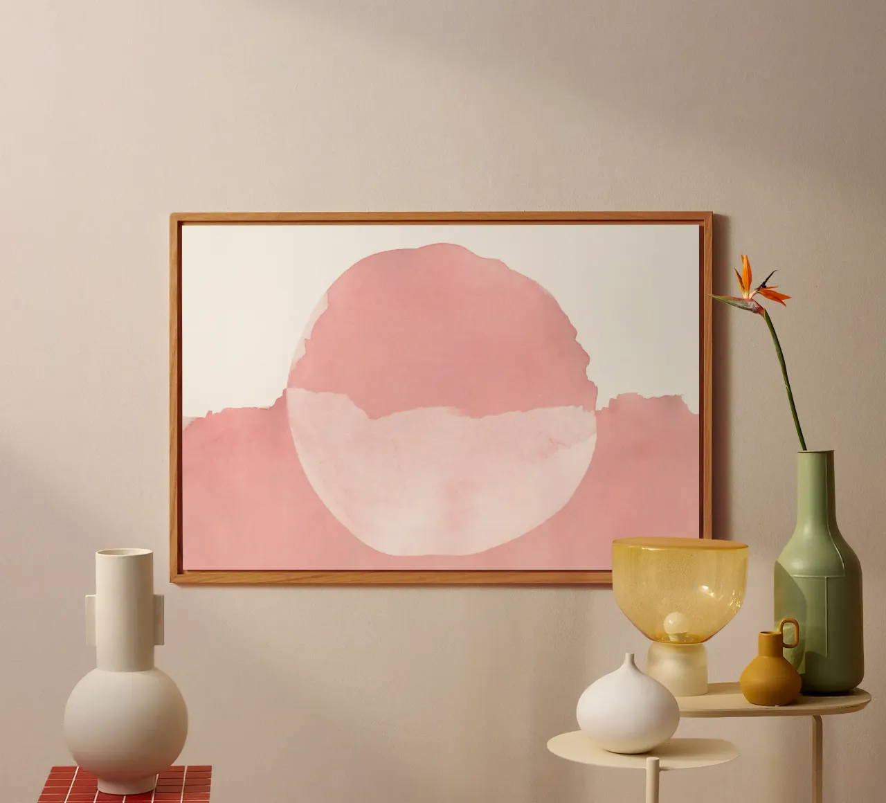 Minimal Pink Abstract 08 alluminio dibond da amini54