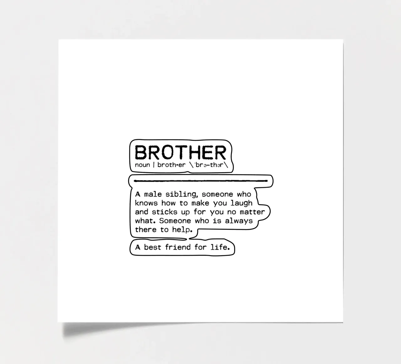 Definition Quote - Brother I sticker sheet by Orara Studio