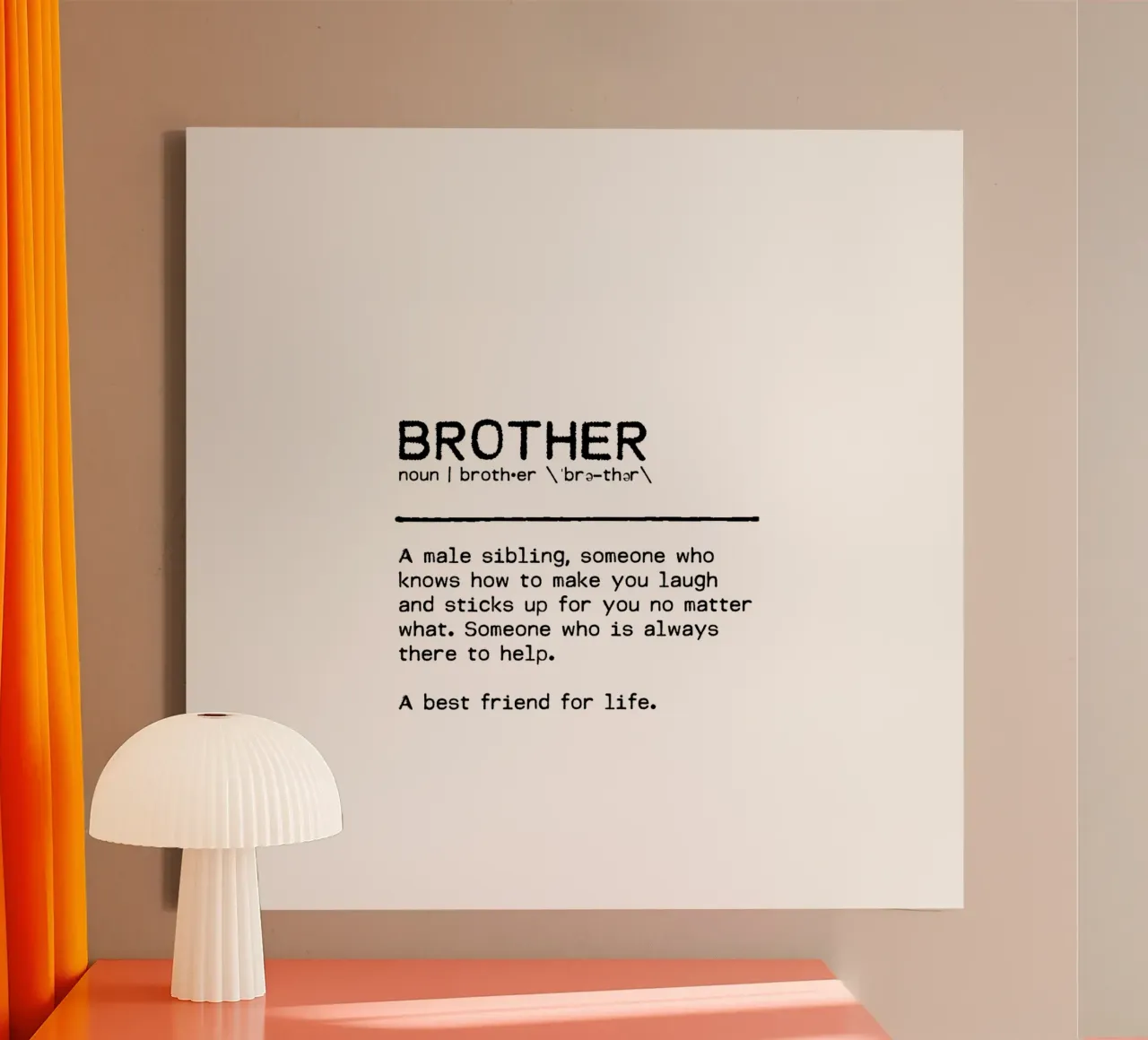 Definition Quote - Brother I canvas by Orara Studio