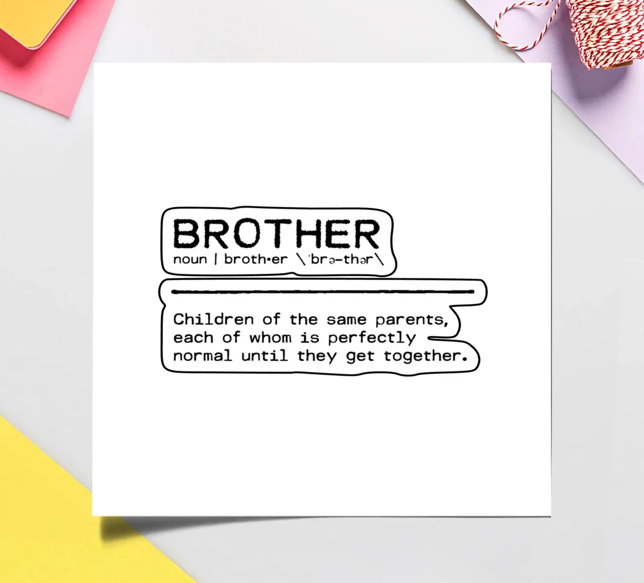 Definition Quote - Brother II sticker sheet by Orara Studio