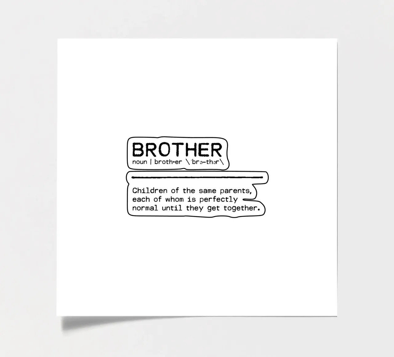 Definition Quote - Brother II sticker sheet by Orara Studio