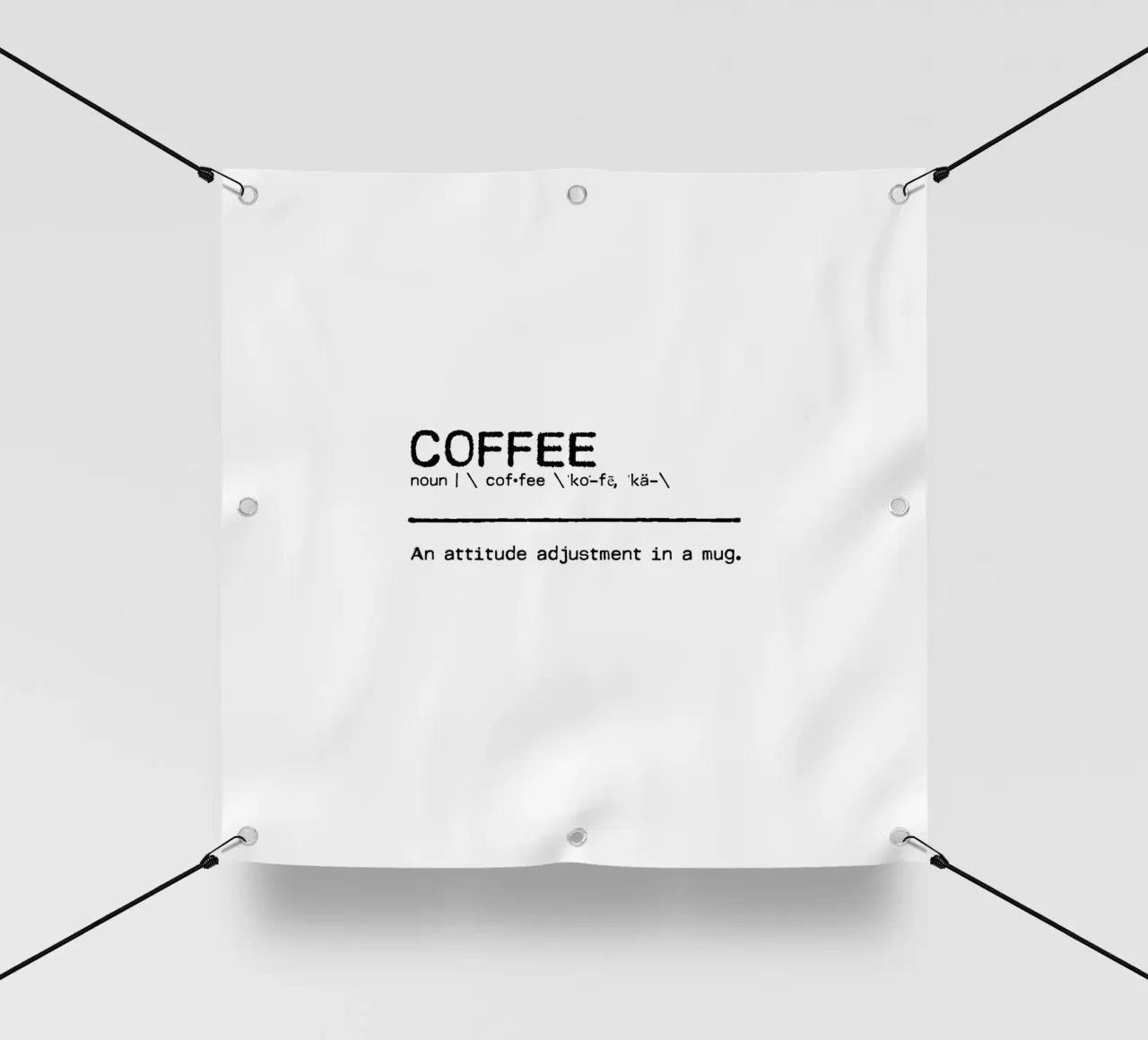 Definizione Citazione - Caffè telo in pvc da Orara Studio