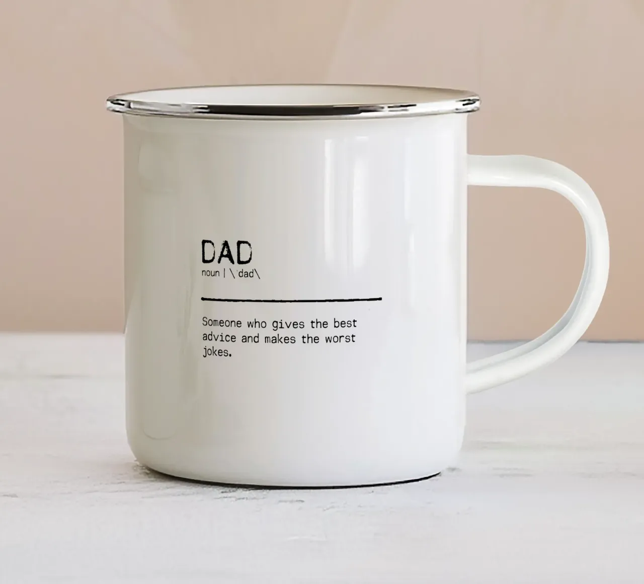 Definizione Citazione - Papà II tazza in smalto da Orara Studio