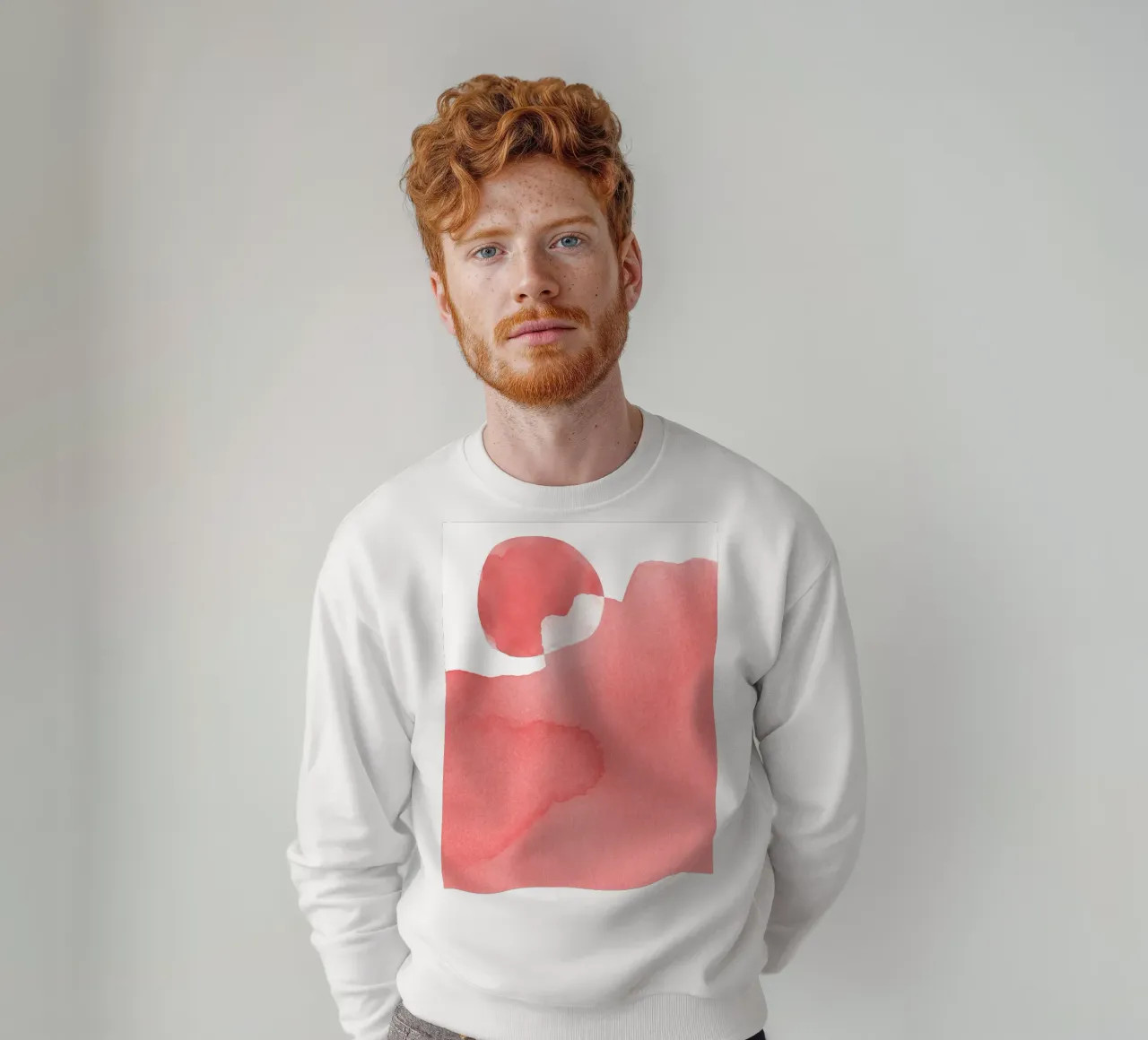 Minimal Pink Abstract 05 Mountain felpa da amini54