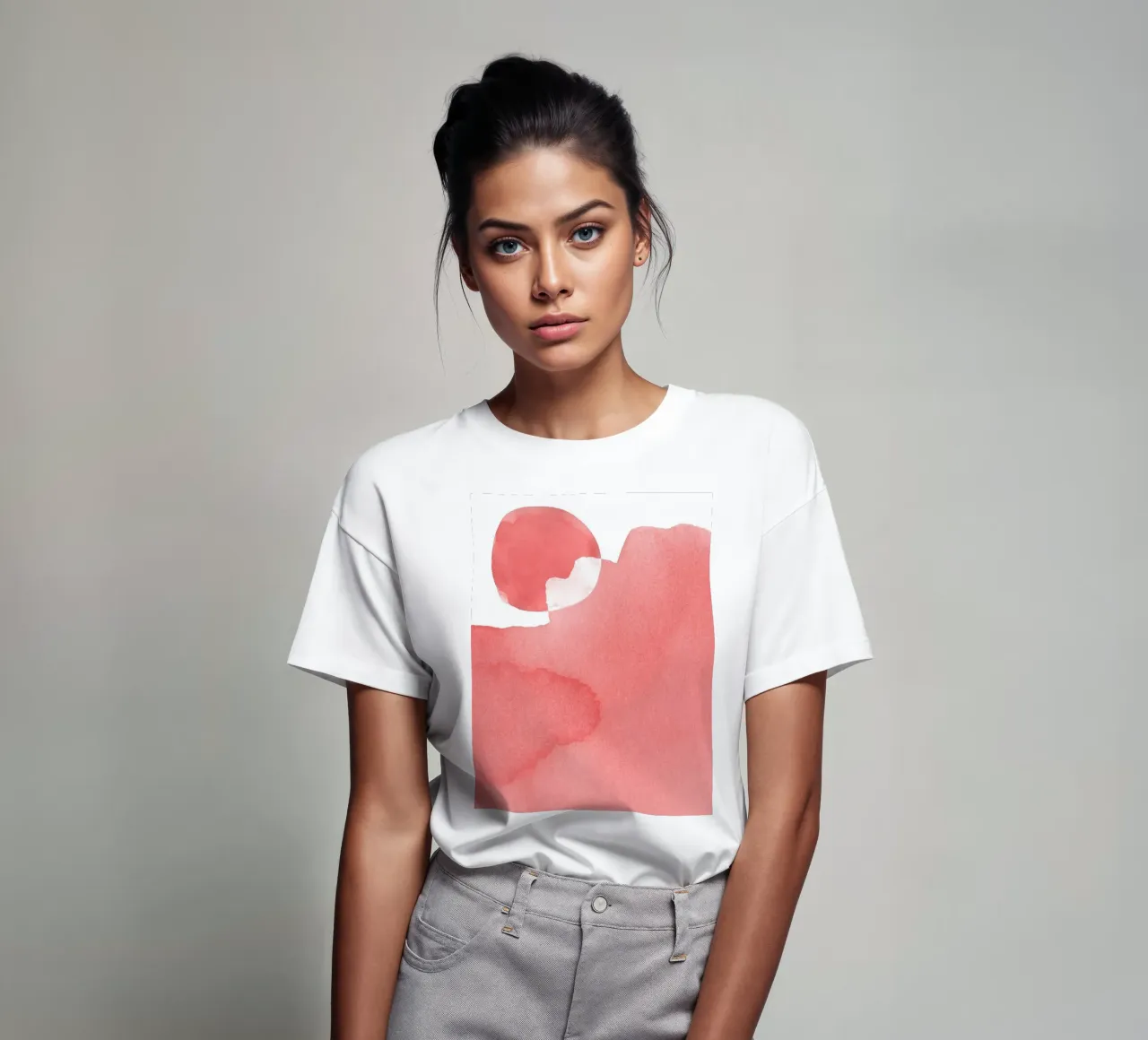 Minimal Pink Abstract 05 Mountain t-shirt da amini54