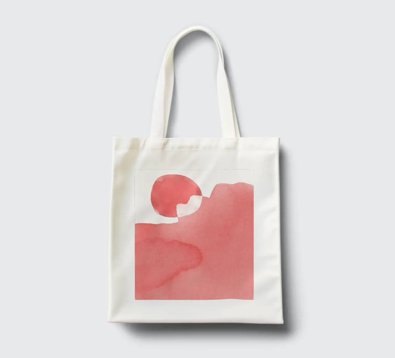 Minimal Pink Abstract 05 Mountain borsa in juta da amini54
