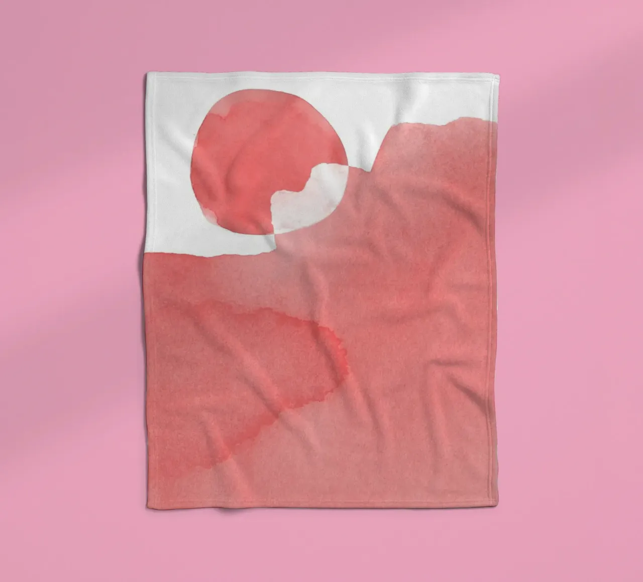 Minimal Pink Abstract 05 Mountain coperta in pile da amini54