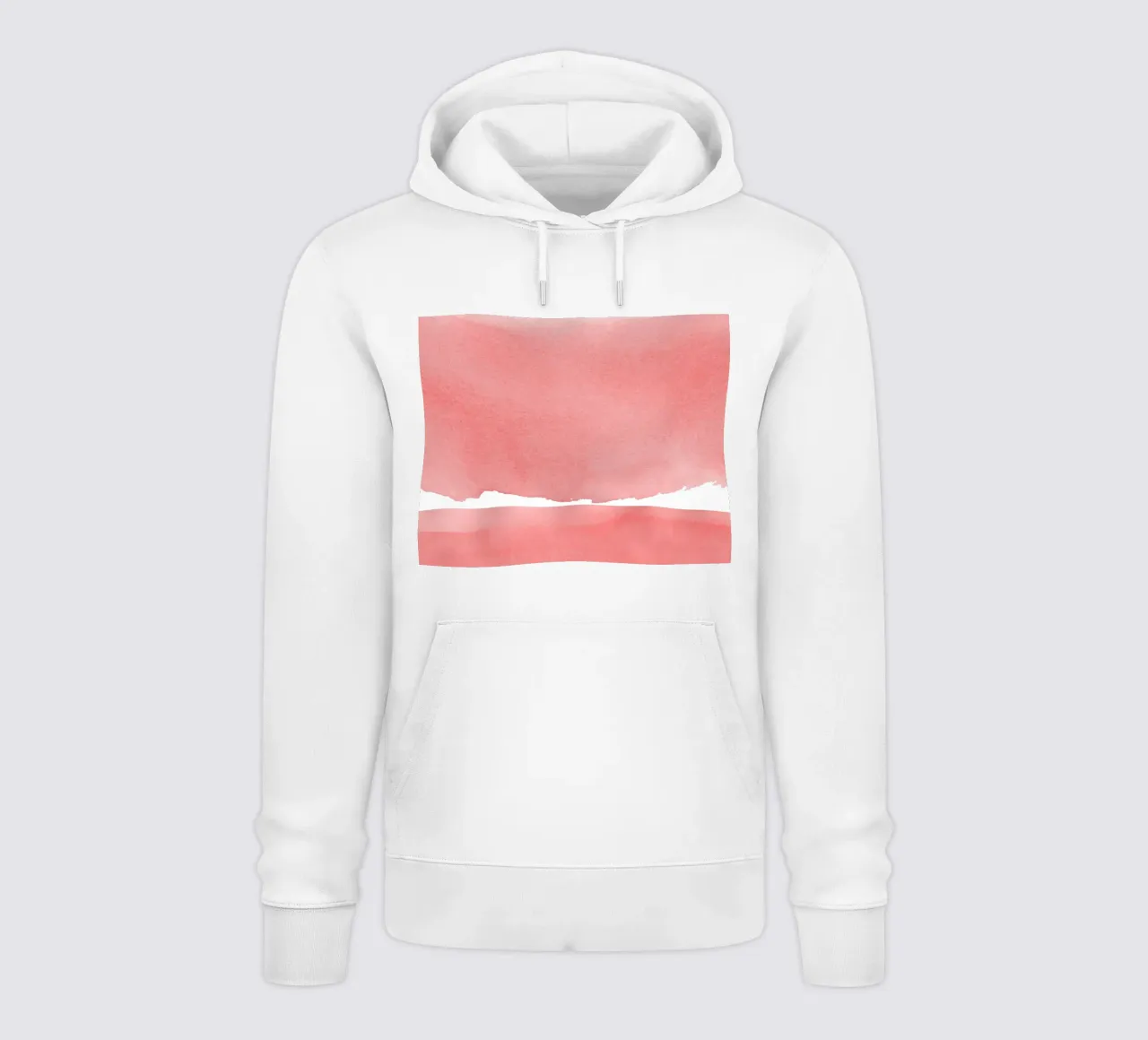 Minimal Pink Abstract 04 Mountain felpa con cappuccio da amini54