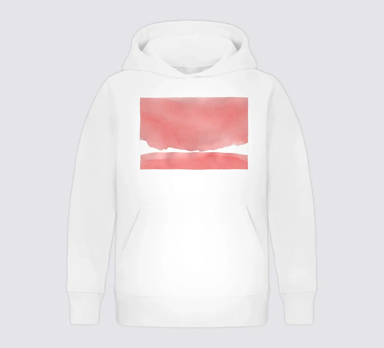 Minimal Pink Abstract 04 Mountain felpa bambino con cappuccio da amini54