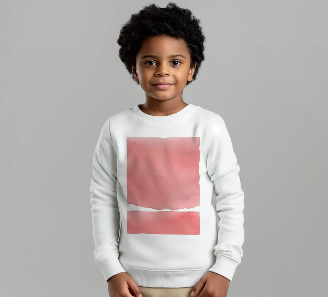 Minimal Pink Abstract 04 Mountain felpa bambino da amini54