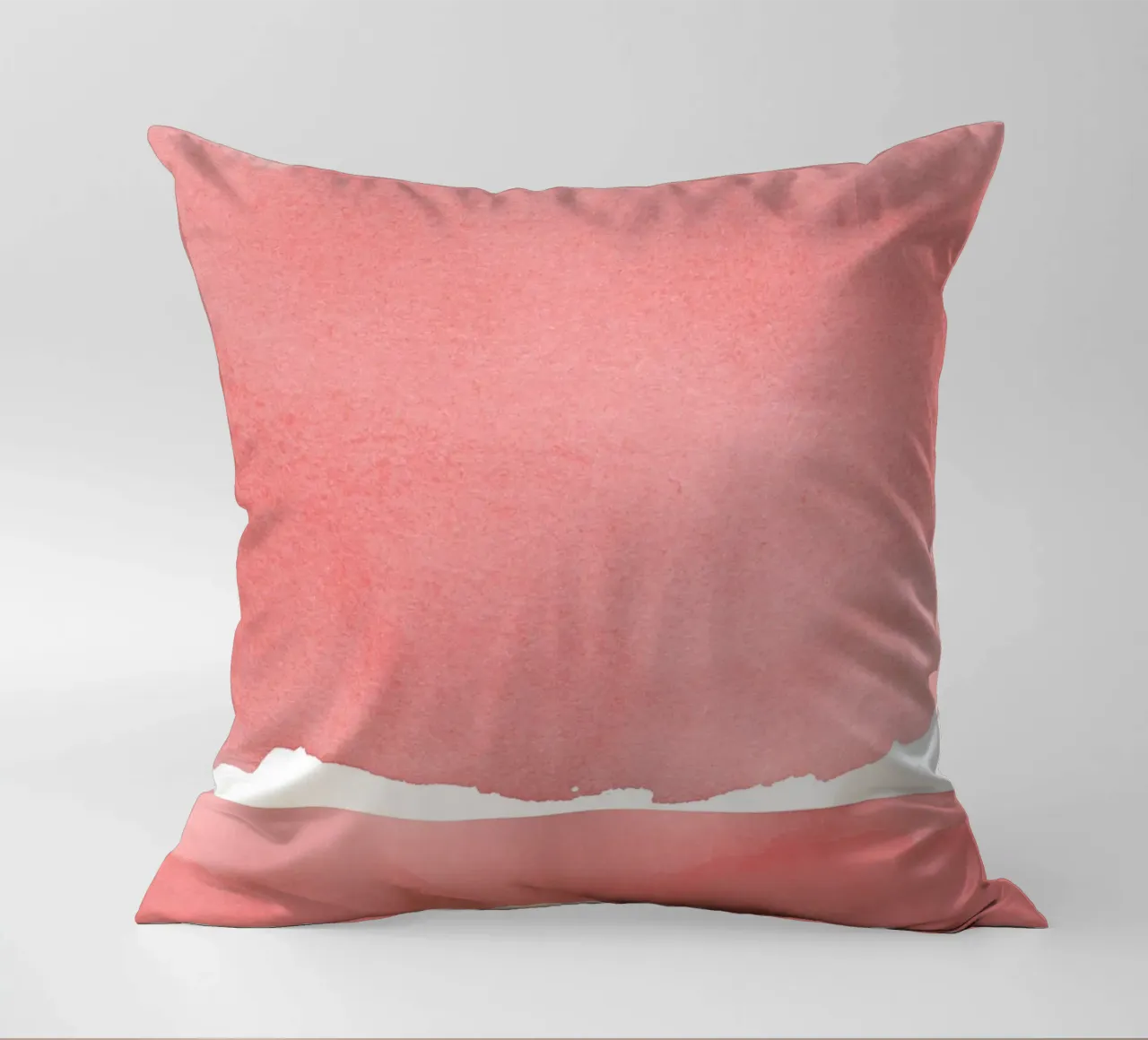 Minimal Pink Abstract 04 Mountain cuscino da amini54