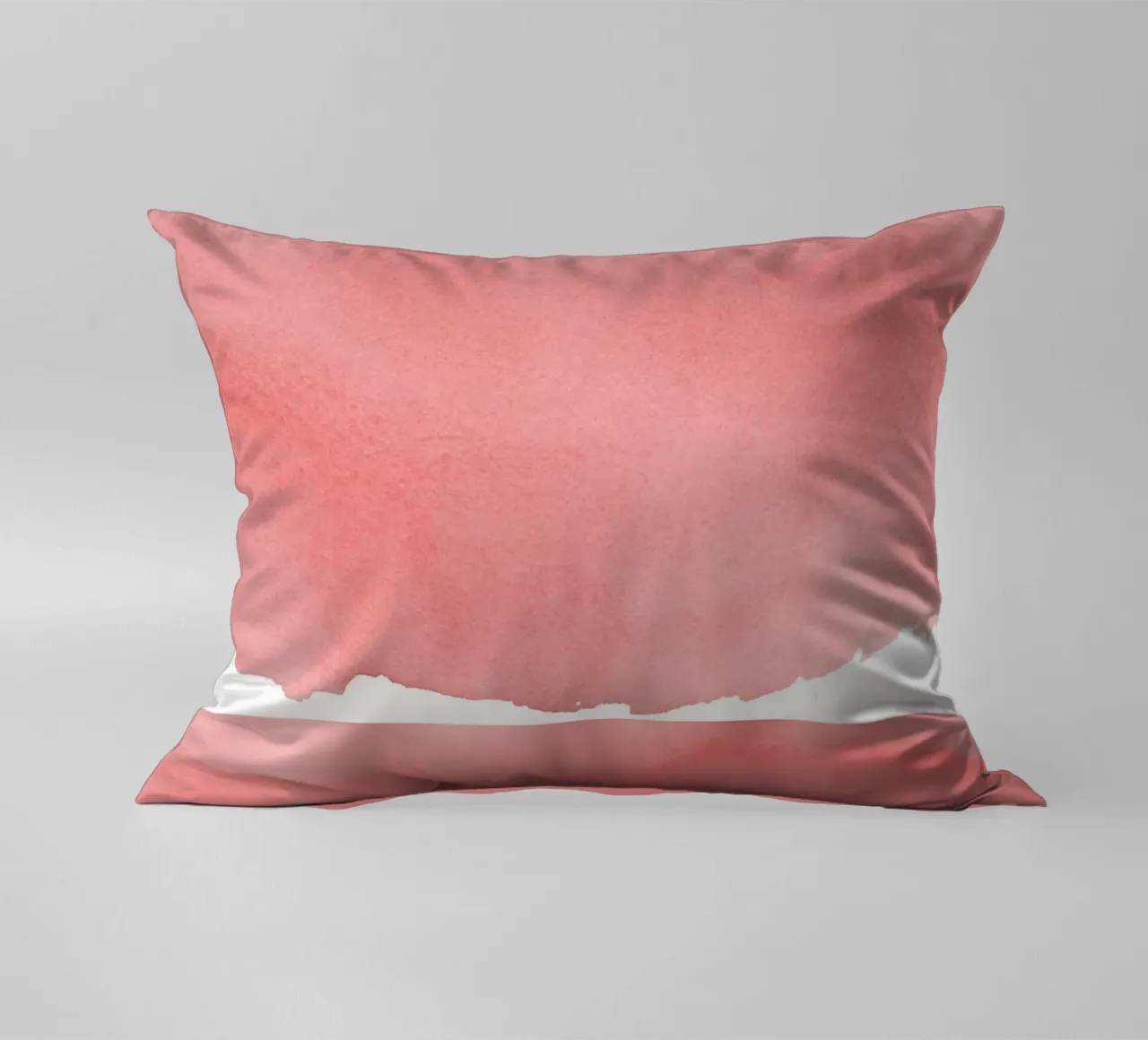 Minimal Pink Abstract 04 Mountain cuscino da amini54