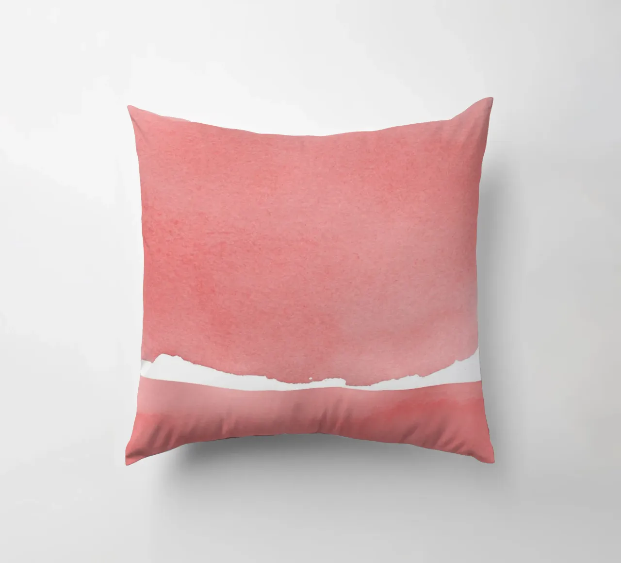 Minimal Pink Abstract 04 Mountain cuscino da amini54