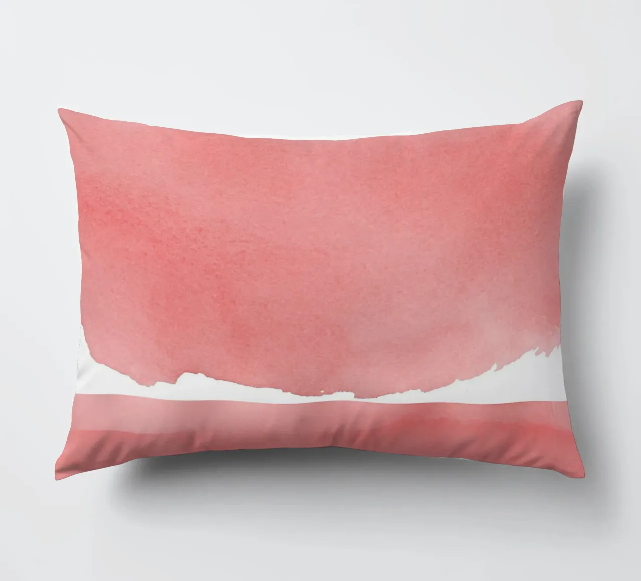 Minimal Pink Abstract 04 Mountain cuscino da amini54