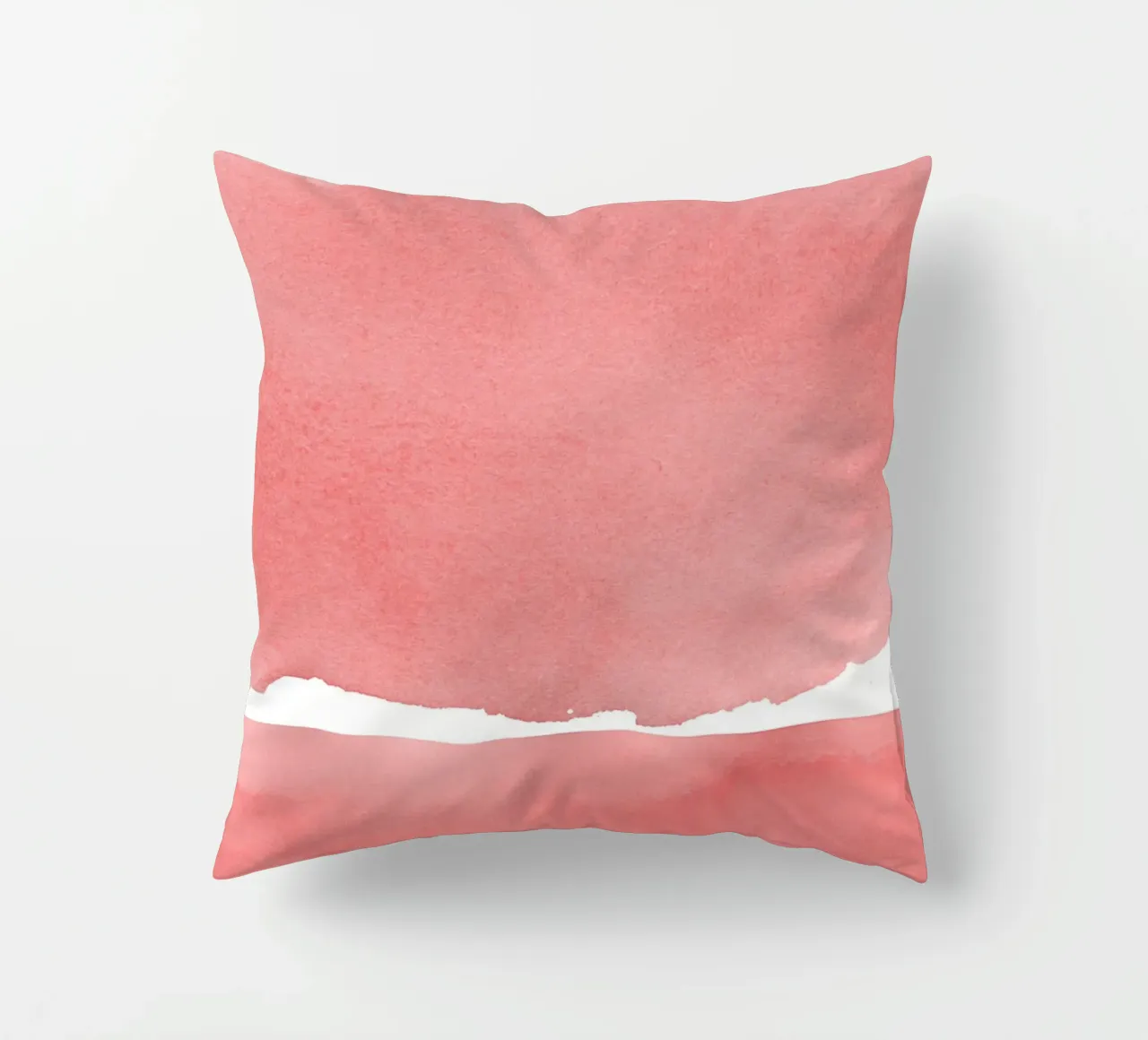 Minimal Pink Abstract 04 Mountain cuscino da amini54