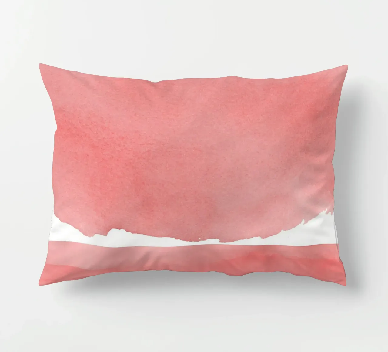 Minimal Pink Abstract 04 Mountain cuscino da amini54