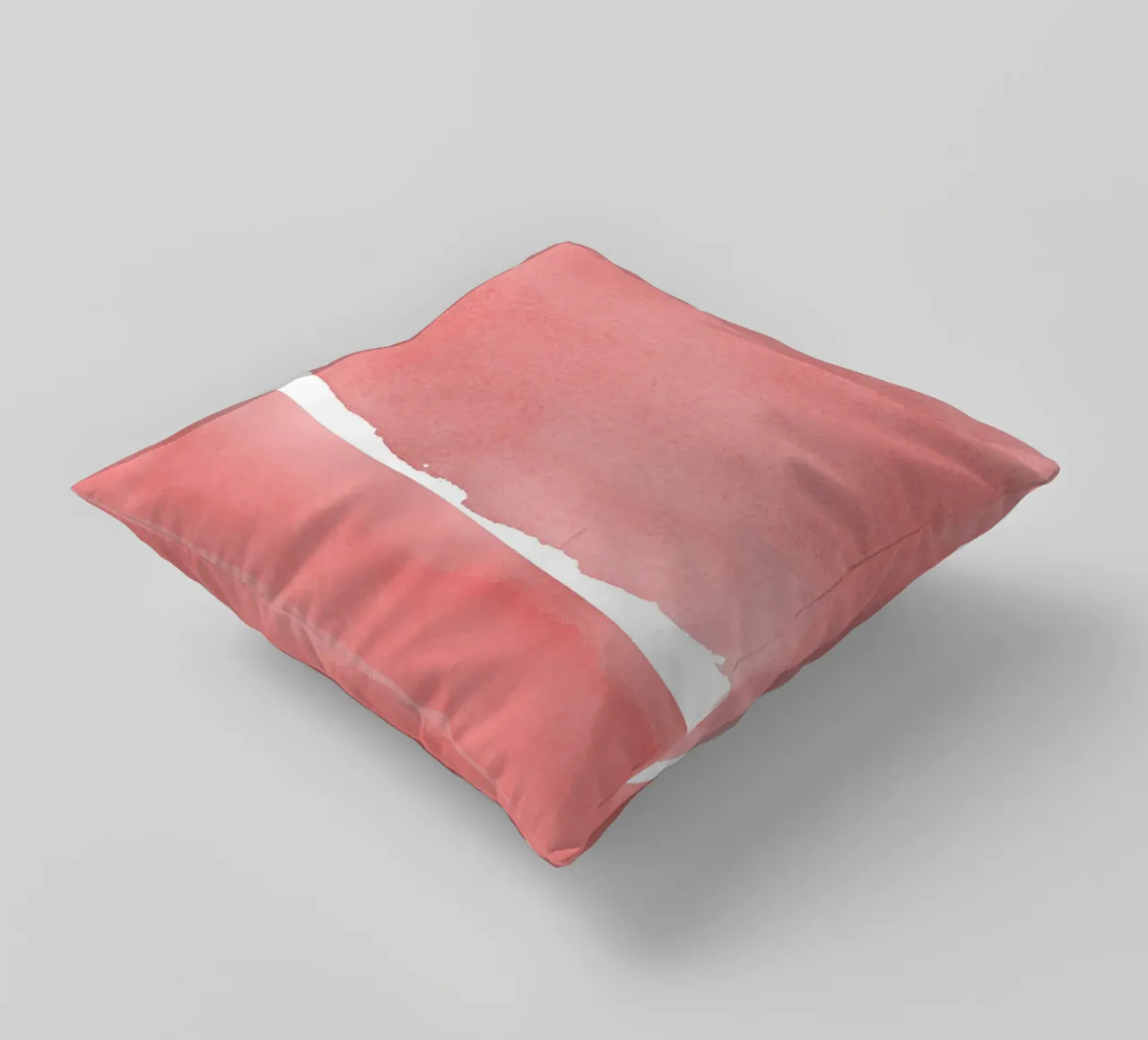 Minimal Pink Abstract 04 Mountain cuscino da amini54