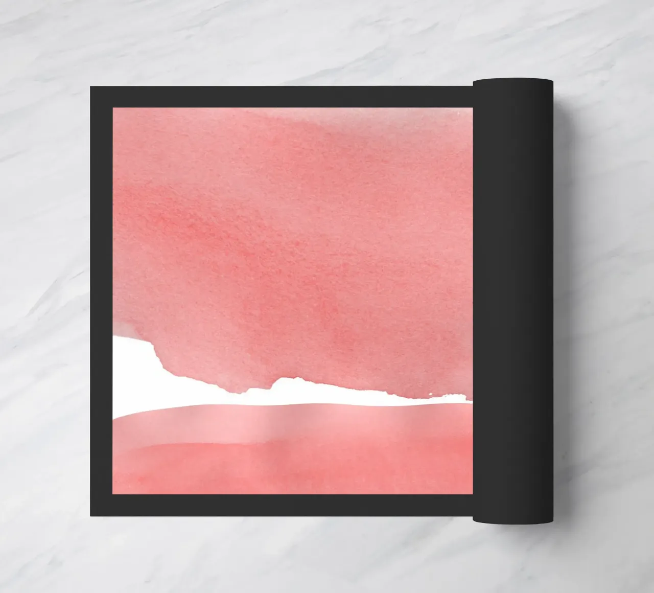 Minimal Rosa Abstrakt 04 Berg Fußmatte von amini54