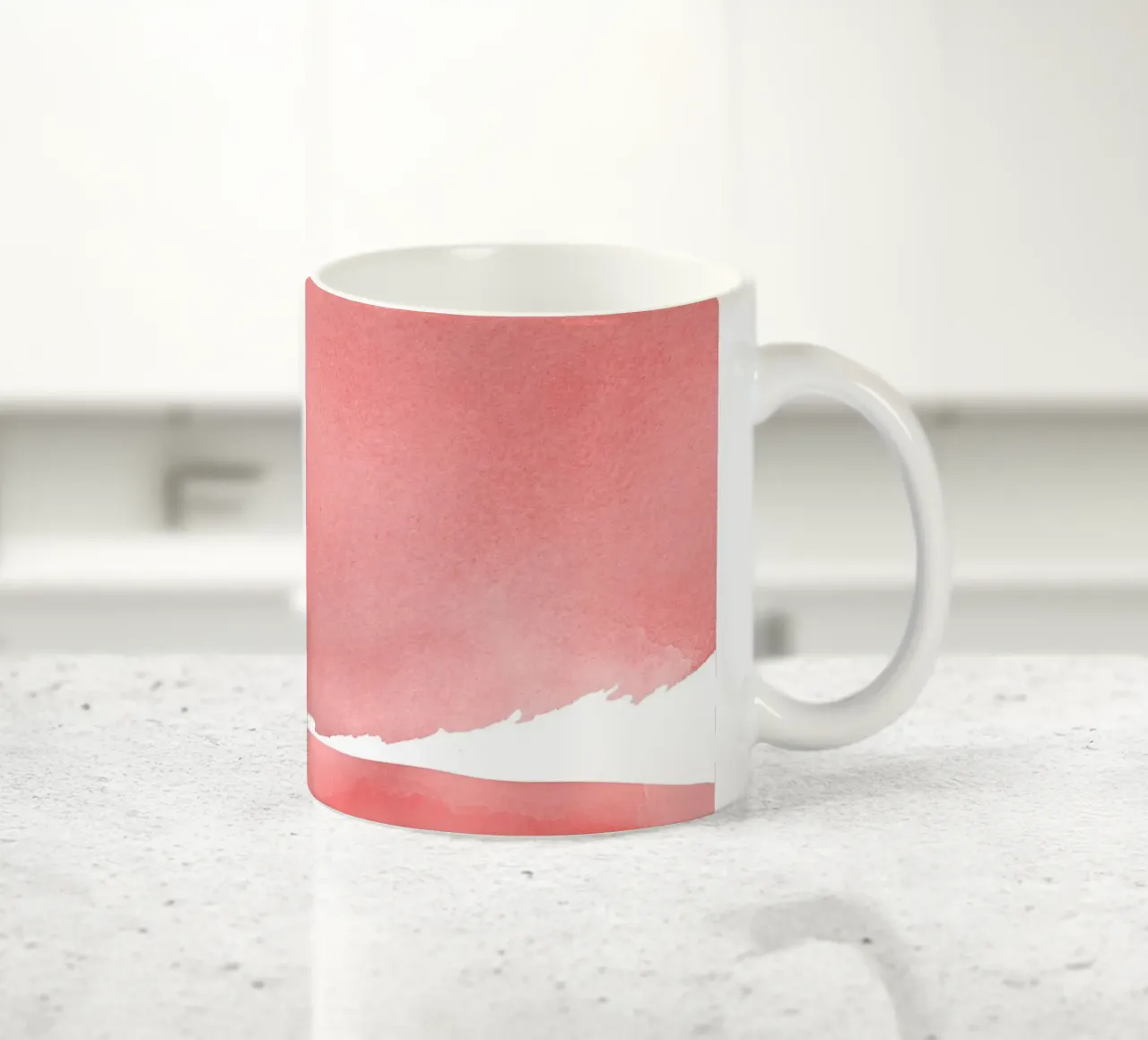 Minimal Rosa Abstrakt 04 Berg Keramik Tasse von amini54