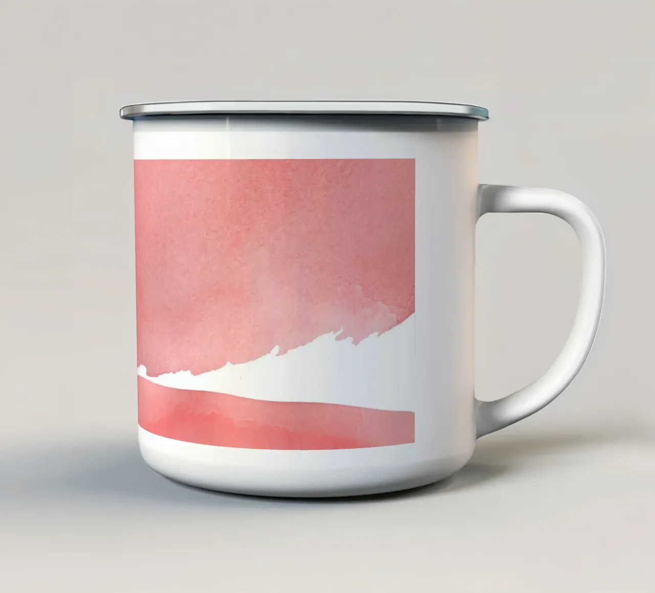 Minimal Pink Abstract 04 Mountain tazza in smalto da amini54