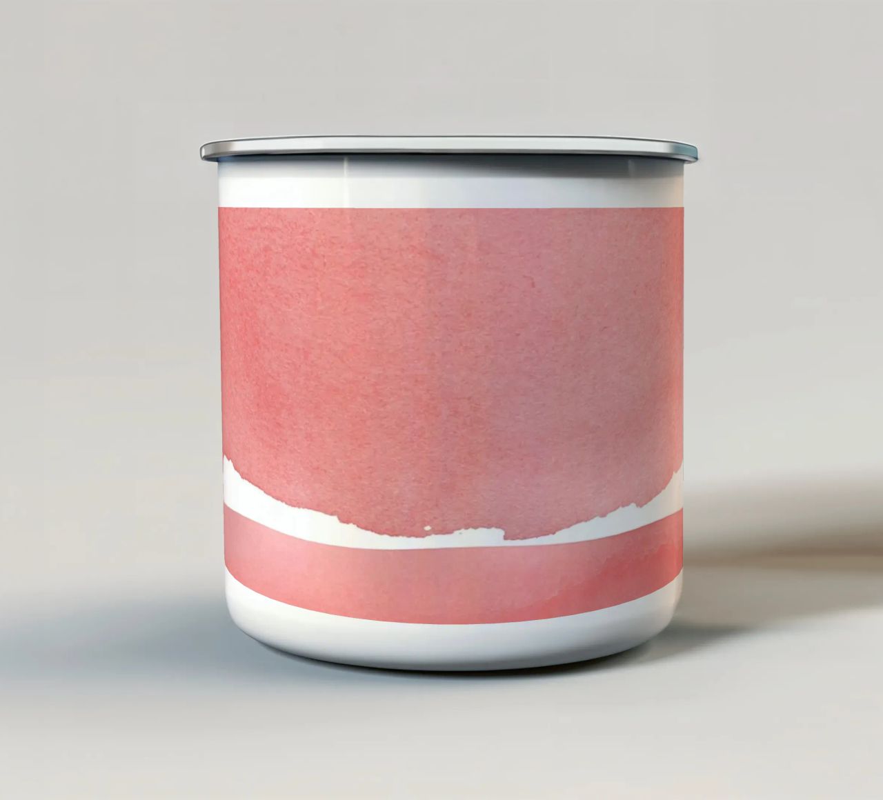 Minimal Pink Abstract 04 Mountain tazza in smalto da amini54