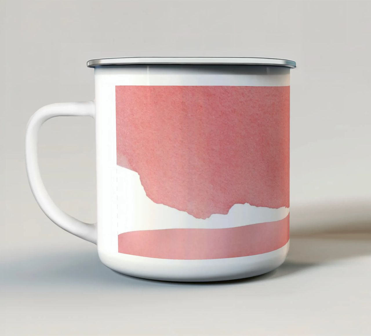 Minimal Pink Abstract 04 Mountain tazza in smalto da amini54