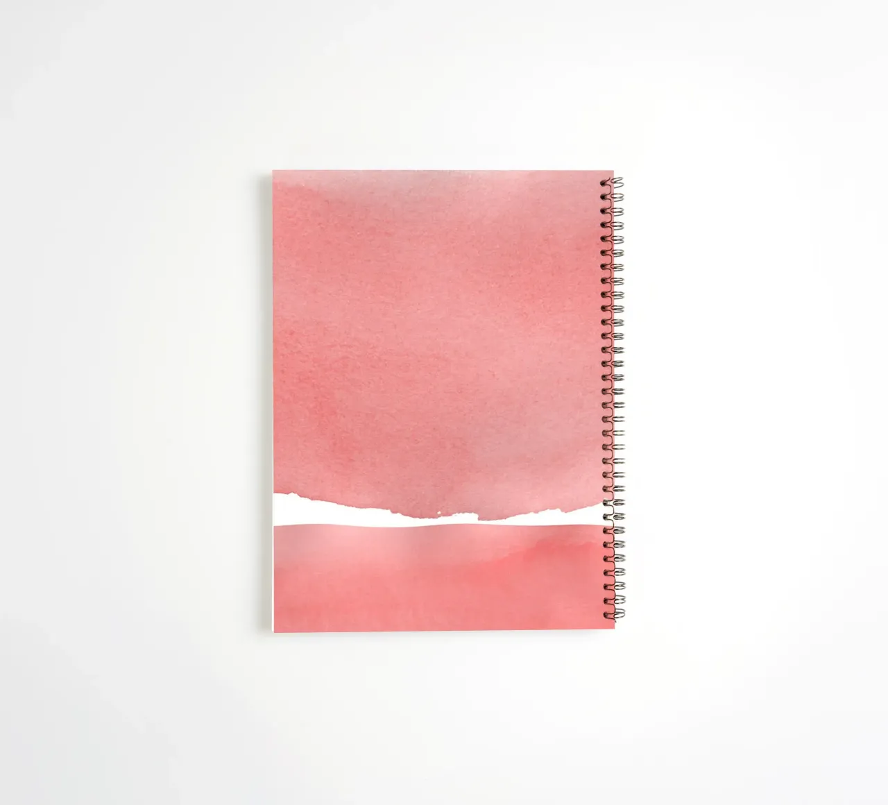Minimal Pink Abstract 04 Mountain spiral notebook by amini54