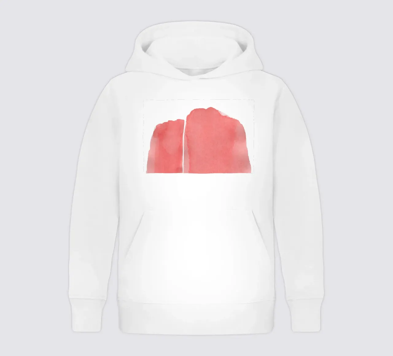 Minimal Pink Abstract 03 Mountain felpa bambino con cappuccio da amini54