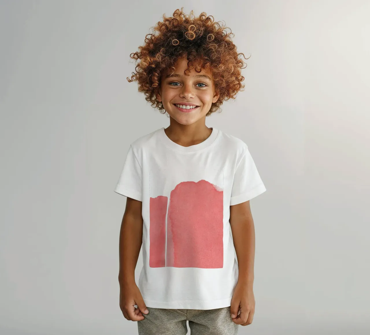 Minimal Pink Abstract 03 Mountain kids t-shirt by amini54