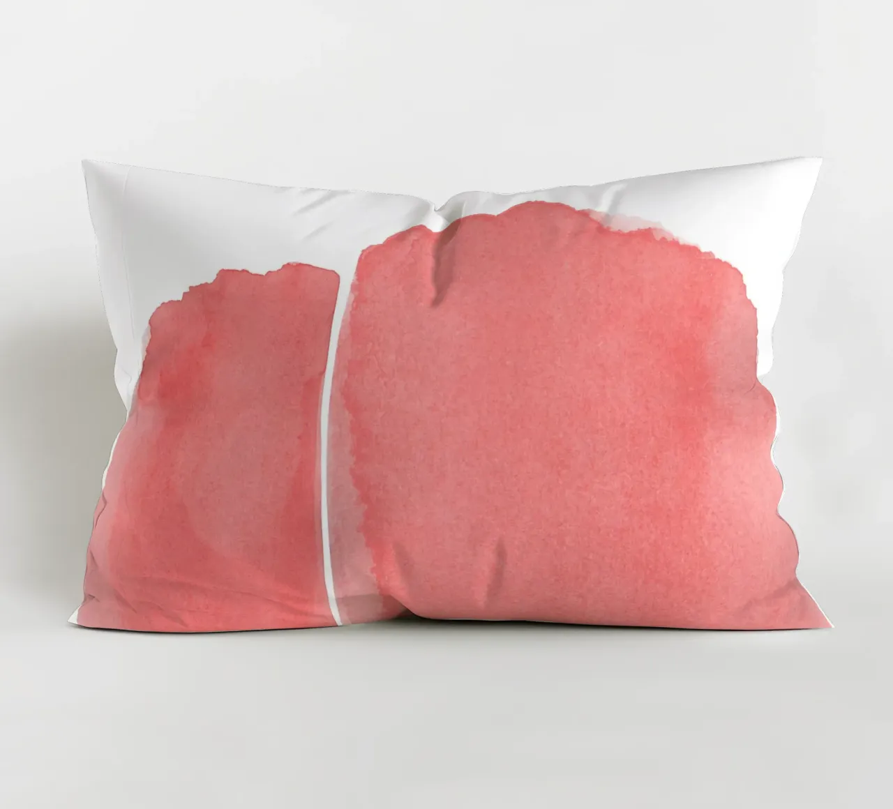 Minimal Pink Abstract 03 Mountain cuscino da amini54