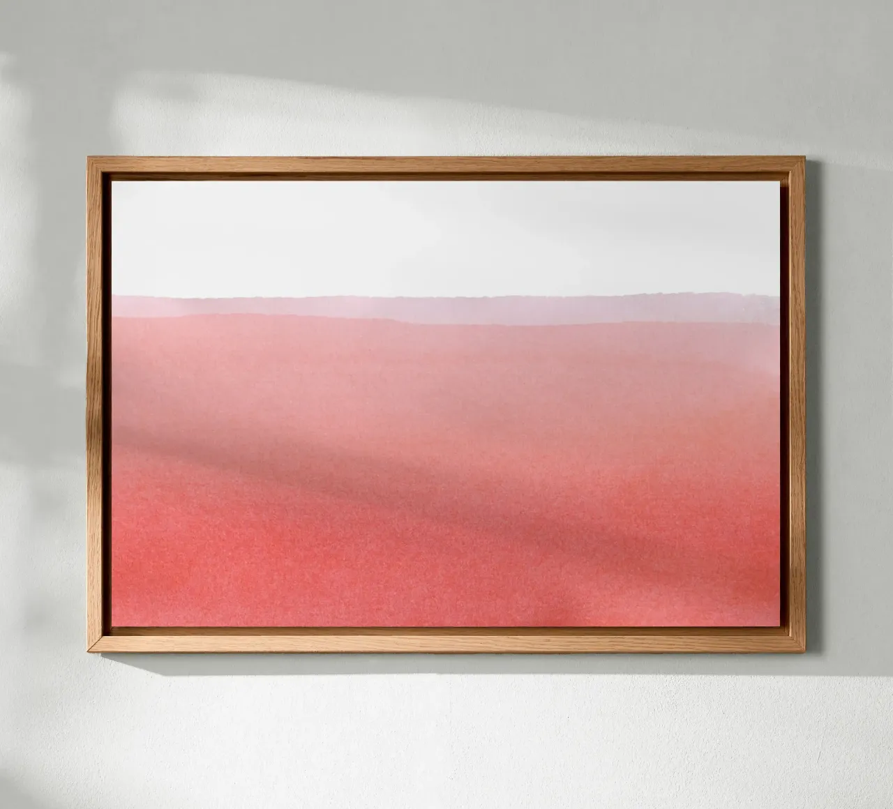 Minimal Roze Abstract 02 Landschap canvas met Baklijst van amini54