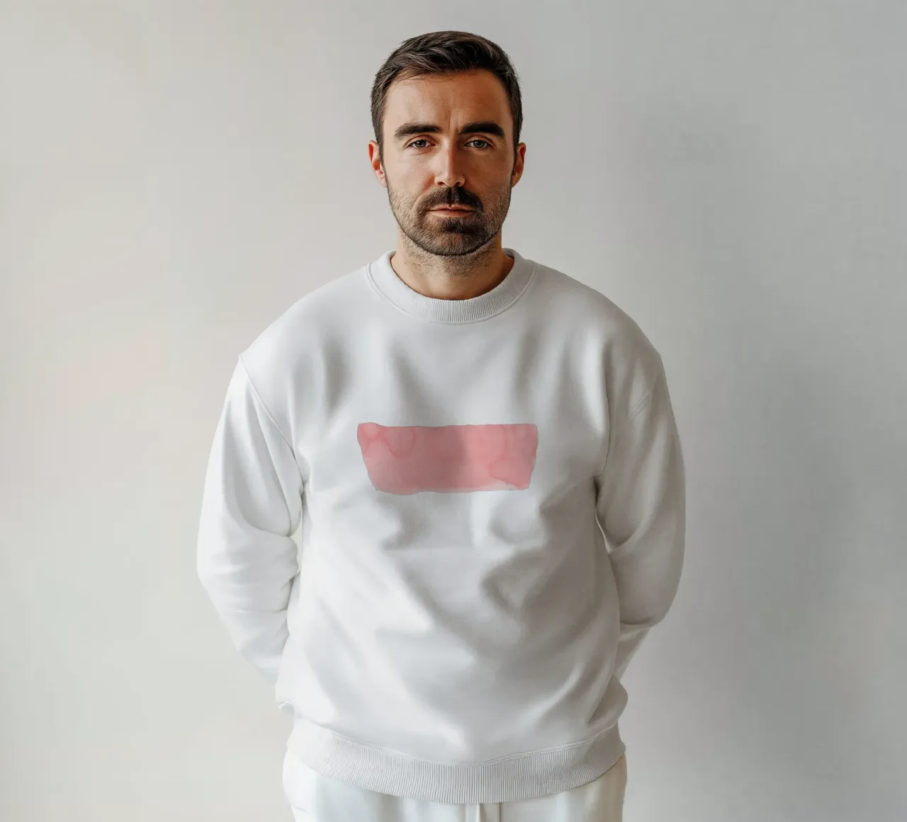 Minimal Rosa Astratto 01 Pennellata felpa da amini54