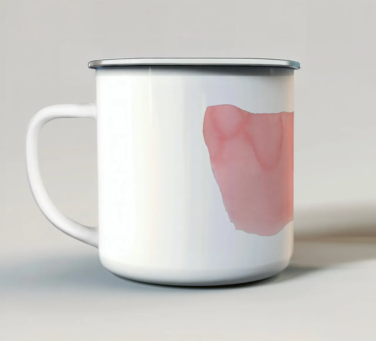 Minimal Rosa Astratto 01 Pennellata tazza in smalto da amini54